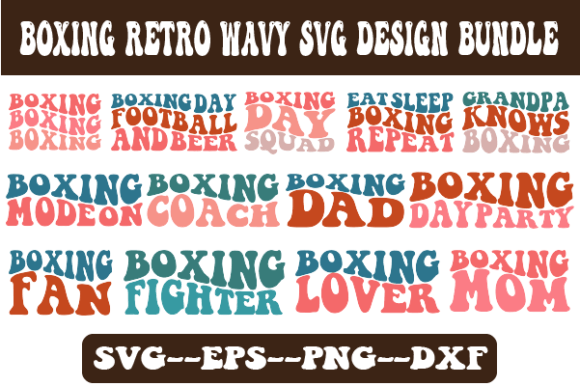 Reviewing the Boxing Retro Wavy SVG Design Bundle