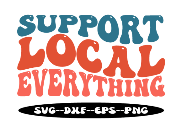 Reviewing the Support Local Retro Wavy SVG for Embroidery